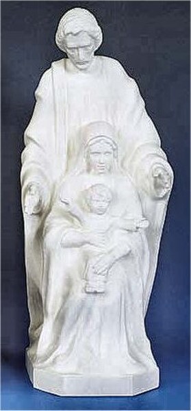 Holy Family White Sculpture Christian Statuary
